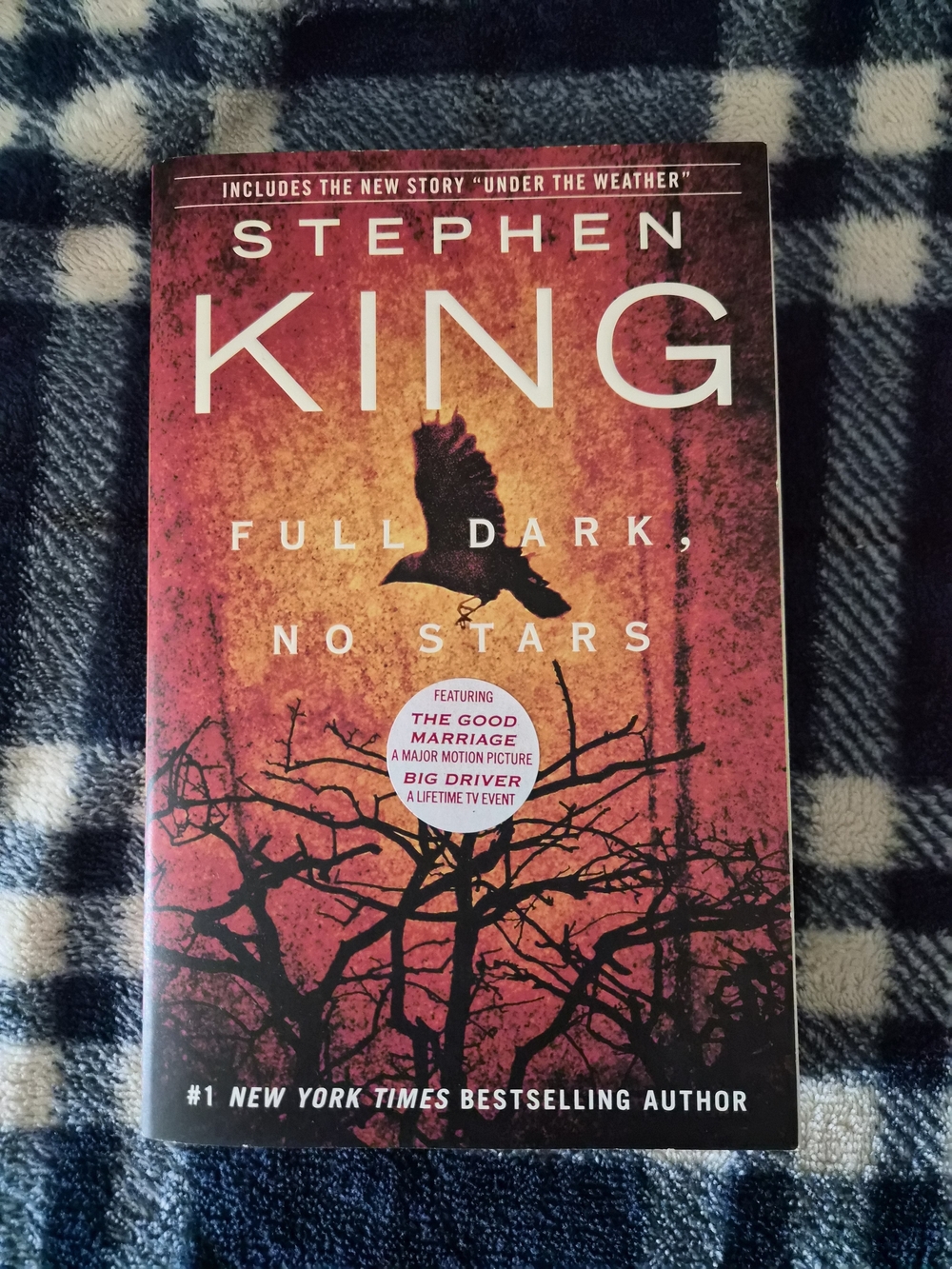 Paperback copy of Full Dark, No Stars by Stephen King